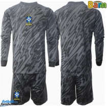 Brasil Keeper Bortedraktsett Barn Copa America 2024 Langermet (+ Korte bukser)